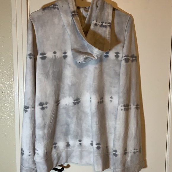 NWT Ideology Grey Tie Dye Zippered Front Hoodie Jacket, S - Picture 2 of 8